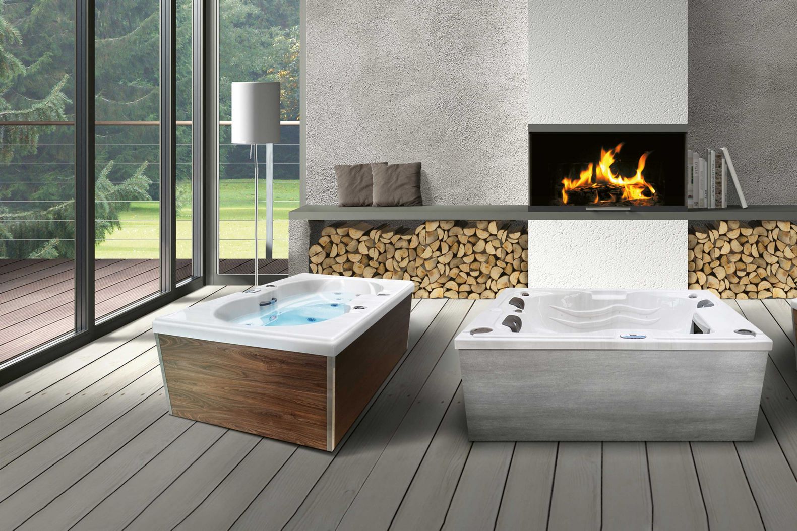 Klein, aber oho: Dank des platzsparenden Designs von «Whirlcare A-Edition Impression» passt dieser Whirlpool sogar in kleine Ecken. Die kompakte Bauweise und das verhältnismässig geringe Gewicht bringen den Vorteil, dass der Whirlpool im Haus oder je nach Statik auch auf dem Balkon aufgestellt werden kann. Auf das Verwöhnprogramm muss aber niemand verzichten, denn der Whirpool bietet das Gleiche wie die grösseren Ausführungen: 18 Hydrotherapiedüsen und zwei Sitze – ideal für gemütliche Momente zu zweit. SOFTUB.CH