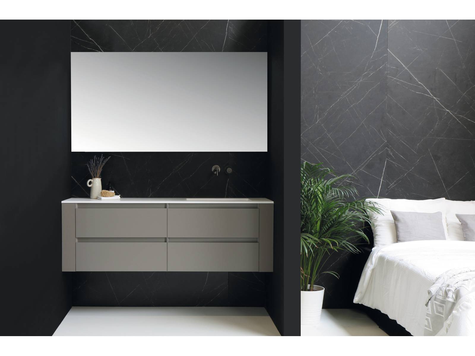 Ob Keramik oder Mineralwerkstoff, mit der Möbelserie Cube findet jeder Waschtisch seinen passenden Unterbau. Je nach Wunsch stehen mehr als 20 Grössen zur Verfügung und bieten genug Platz für Shampoo, Duschgel und Co. Repabad.
