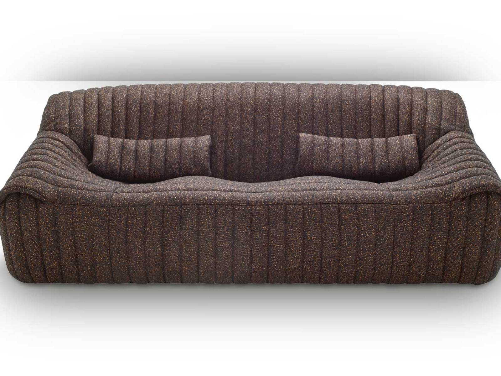 Mit «Sandra» bringt Ligne Roset ein Design der 70er-Jahre in die Gegenwart. Das Sofa ist vollständig aus Schaumstoff gefertigt, weich geformt und überraschend zeitlos. LIGNE ROSET.